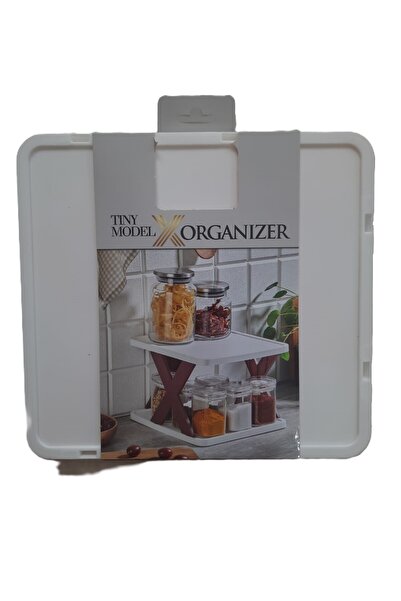 Özgen Plastik Model X Organizer, Tek Katlı Banyo Rafı, Mutfak Rafı, Çok Amaçl...