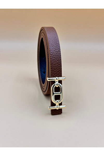 esilanna حزام نسائي رفيع بإبزيم ذهبي - للسراويل والقمصان والسترات