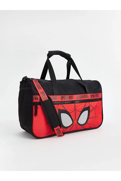 LC Waikiki Geantă sport pentru băiat cu imprimeu Spiderman negru LCW