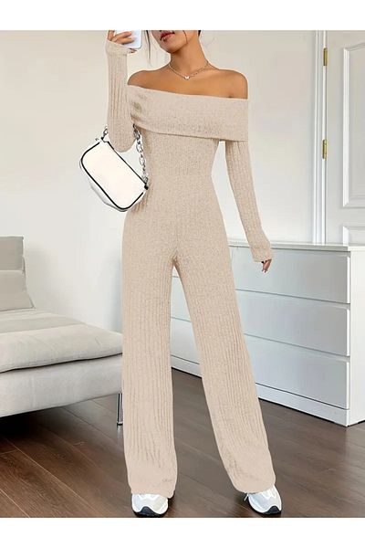 REKA MODA    Women's Long Sleeve Madonna Collar Hoodie Camisole Jumpsuit