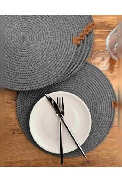 abnturk El Yapımı Amerikan Servis Runner Supla 6 Lı Lux Sunum Tabak Altlığı