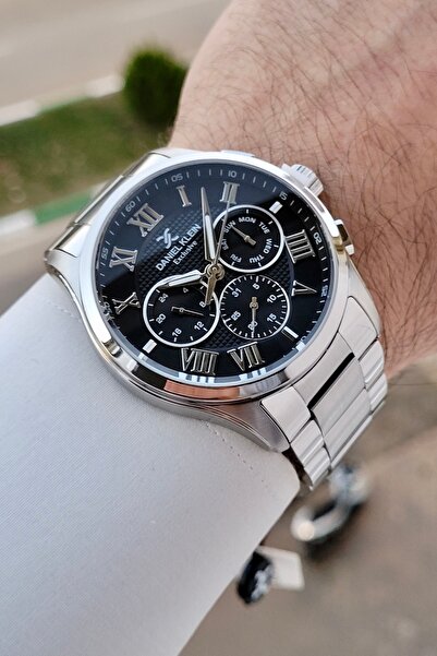 Daniel Klein Kadranı Siyah Kordonu Gri Renk Ayarlanabilir Kordonlu 45 mm Erke...