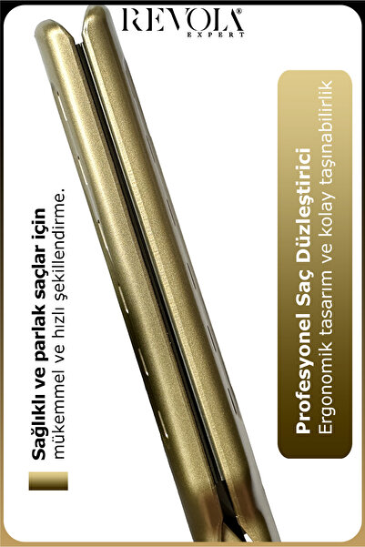 REVOLA EXPERT Fapaenzo Salon950 ° C Titanium Digital Display Hair Straightener Tongs - Keratin & Protein