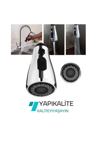 YAPI KALİTE Luxury Karizma - 3 Function Industrial Spiral Kitchen Sink Faucet