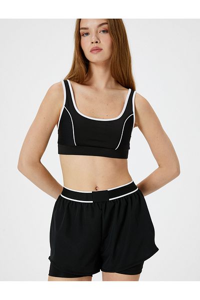 Koton Sports Shorts - Leggings, Rubber Waist, Standard Waist Slim Fit
