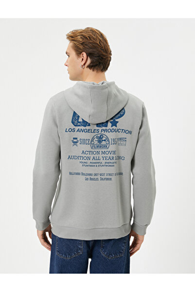 Koton Καγκουρό με εμπριμέ φούτερ με κουκούλα City με λεπτομέρεια στην πλάτη