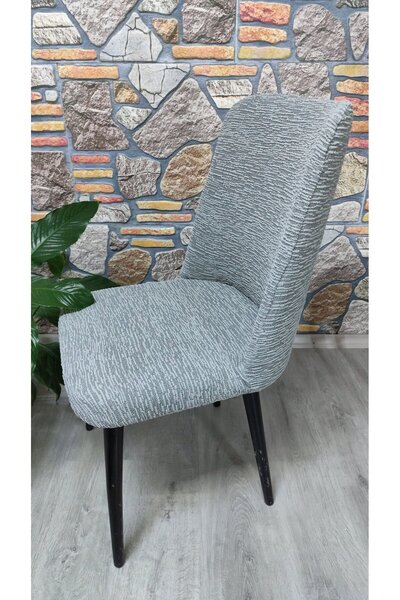 COVER TEKSTİL Büyük oval sandalye kılıfı jakar kumaş