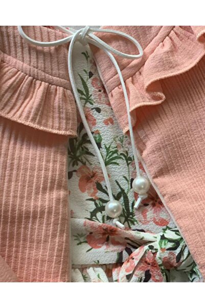 YusGos Baby Girl Dress Cardigan Tulle Bottom Set (Powder)