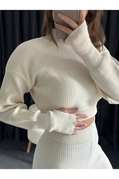 dignus بدلة تريكو ناعمة ذات ياقة واسعة وواسعة