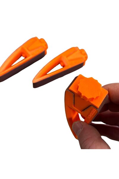 YeferStore Le MooD'O Deri Kenar İnce Zımpara Takozu, Ahşap & Deri Hobi El Aleti, 1 Adet