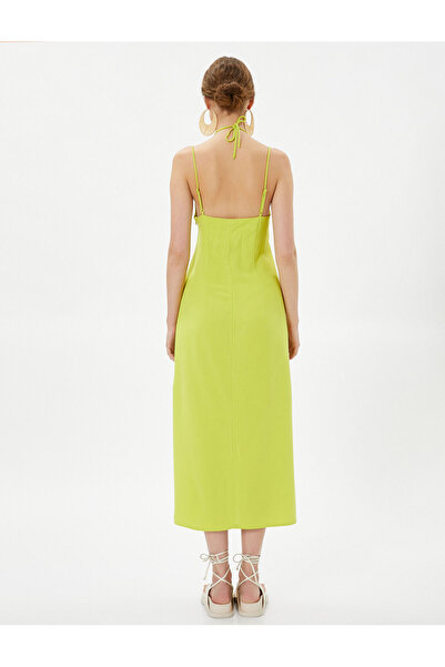 Koton X Şahika Ercümen - Keten Karışımlı Uzun Elbise