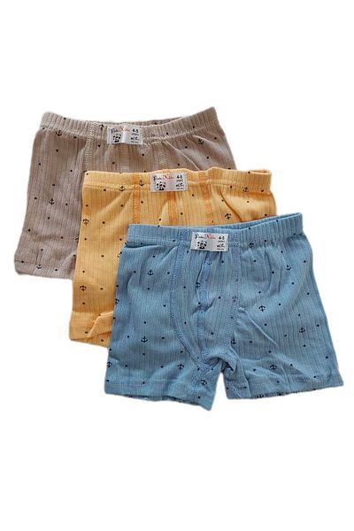Derby Boy's Derby Rib Boxer - 3 Adept Cotton Mixed Colors