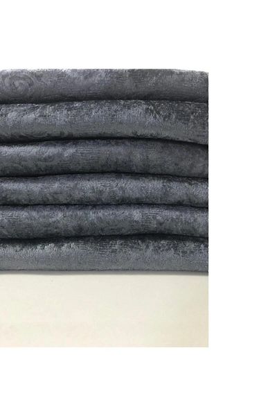 FavoriTeks Anthracite Embossed Patterned Non-Slip Base Velvet Sofa Bed Cover - Sponge Top Fabric