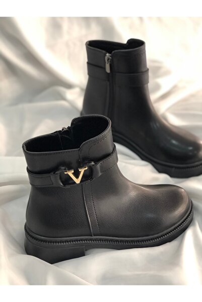 Hg Ayakkabı LOPEZ ΜΑΥΡΗ ΔΕΡΜΑΤΙΝΗ ΑΓΚΡΑ V ΦΕΡΜΟΥΑΡ 4 εκ. ΤΑΚΟΥΝΑ ΧΕΙΜΕΡΙΝΑ ΜΠΟΤΑΚΙΑ