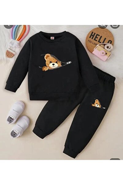 LittlePoffy Tedy Baskılı Alt üst takım