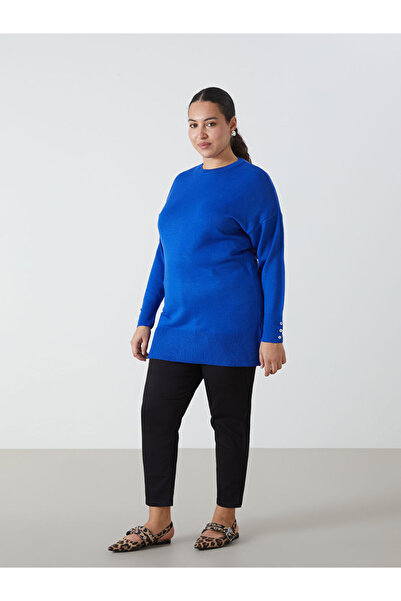 LC Waikiki Crew Neck Plain Long Sleeve Women's Knitwear Tunic