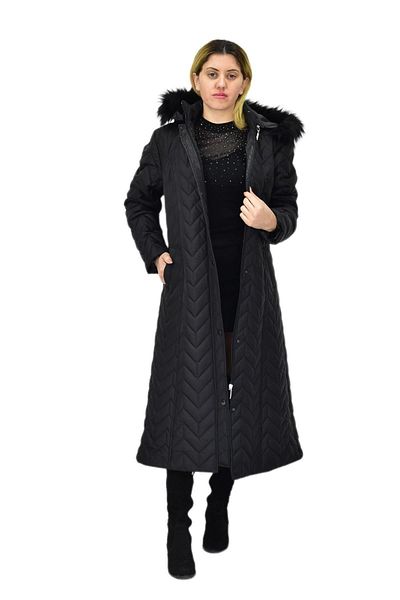 Hanne Women's Quilted Hooded Long Coat Bgl-St04060