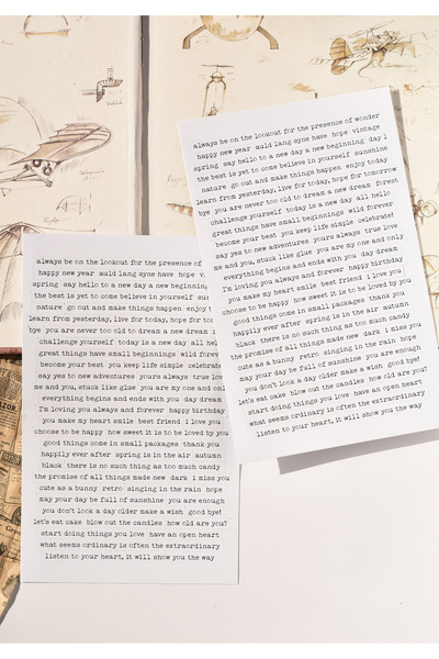 sticker Beyaz İngilizce Yazı, Kelime & Cümle Sticker (1 Sayfa) / Scrapbook