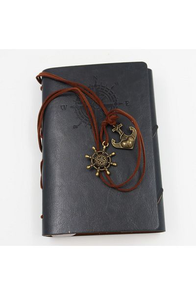 enyareshome Vegan Leather Cover Nostalgic Note Scrapbook 80 Sheets A5 - Removable Page 18.5cm X 12.5cm
