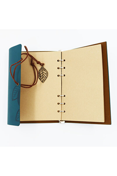 enyareshome Vegan Leather Cover Nostalgic Note Memory Book 80 Sheets A5 - Removable Page