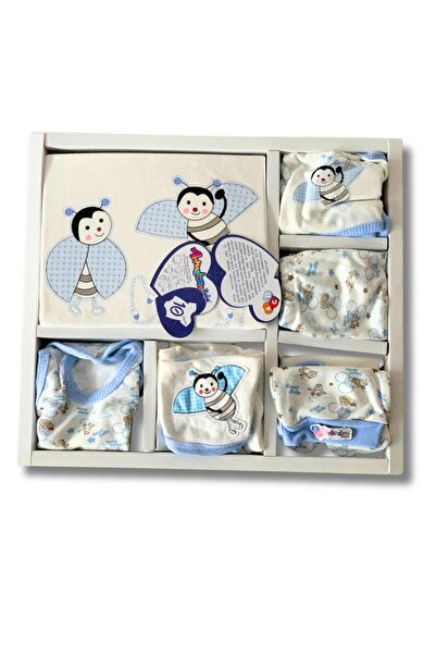 YusGos Organic 10 Piece Ladybug Embroidered Newborn Hospital Discharge Set