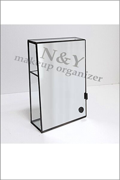 N&Y makeup organizer 30 سم. سطح المكتب من سلسلة Brahma - منظم مكياج مع غطاء مرآة