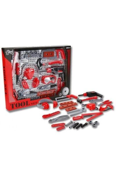 Mekece Oyuncak Pilli Matkaplı 23 Parça Aksesuarlı Tamir Seti TGL-T216B