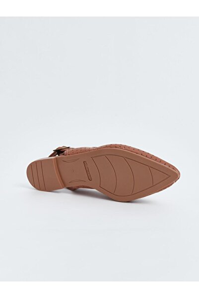 LC Waikiki Leather Look Elastic Pointed Toe Women's Ballerinas