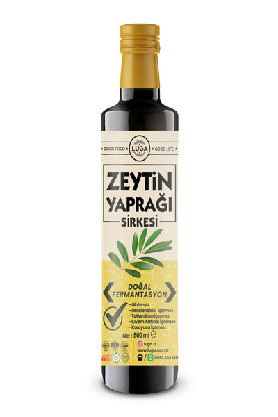 Luga Zeytin Yaprağı Sirkesi 500 ml - Doğal Fermantasyon, Katkısız