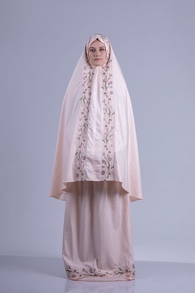 tulteks Flowery Tulteks Two Piece Prayer Dress