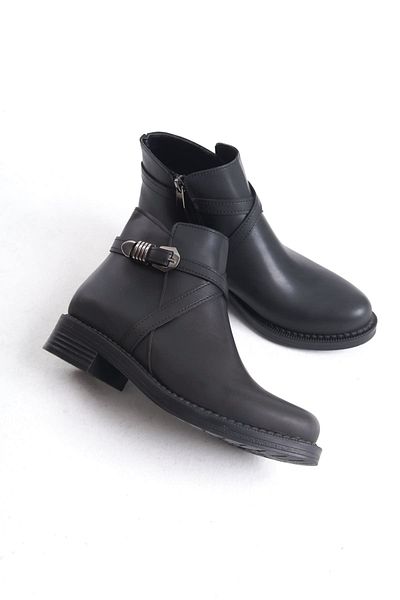 BZ Moda Γυναικείες μπότες ALMILA Orthopedic Sole με φερμουάρ ελαστικές αδιάβροχες και ανθεκτικές στο κρύο - ST Μαύρο