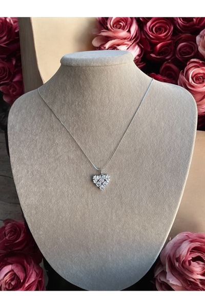 AURA GARDEN قلادة على شكل قلب من الفولاذ