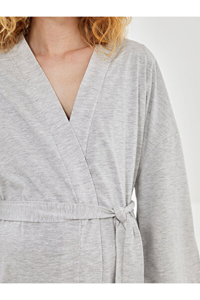 LC Waikiki Lcwk Hamile Şal Yaka Düz Sabahlık