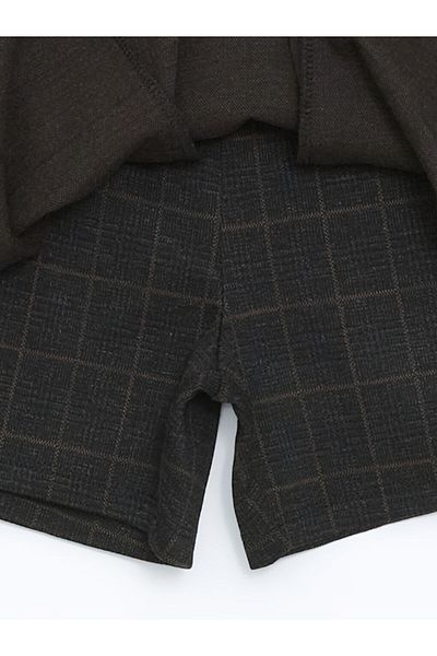 LC Waikiki LCW Παιδική ελαστική μέση καρό κοριτσίστικη κοντή φούστα