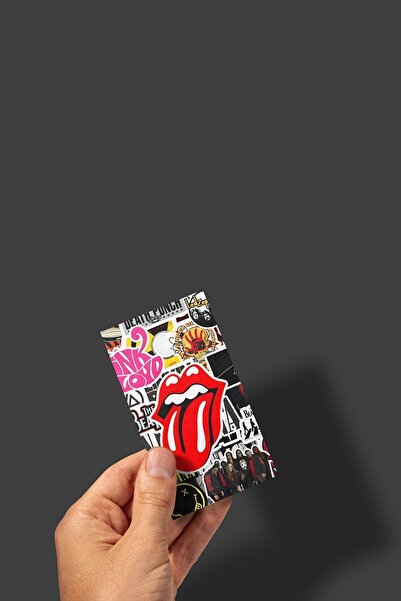sticker مجموعة ملصقات Rock Metal V2 - دفتر مجلة رصاصة وملصقات الكمبيوتر المحمول