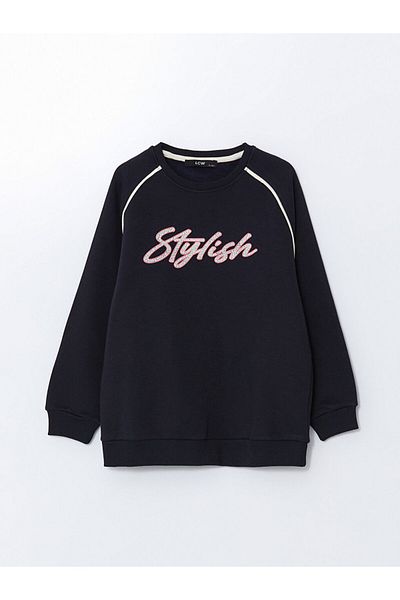 LC Waikiki Σετ φόρμας για κορίτσια με στάμπα LCW Kids Crew Neck