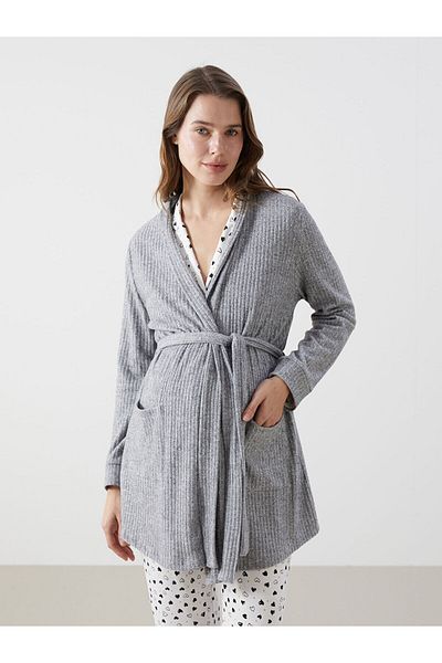 LC Waikiki Lcw Dream Double Breasted Collar Velvet Women's Dressing Gown