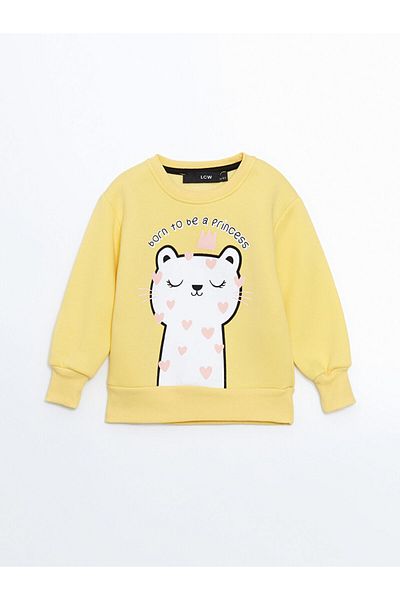 LC Waikiki Lcw Kids Crew Neck Printed Girls' Sweatshirt