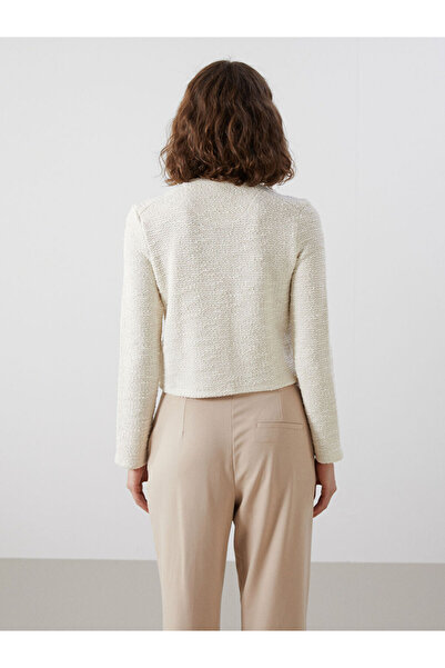 LC Waikiki Crew Neck Textured Women's Cardigan