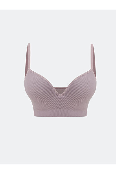 LC Waikiki Lilac No Underwire Padding Flat Seamless T-Shirt Bra