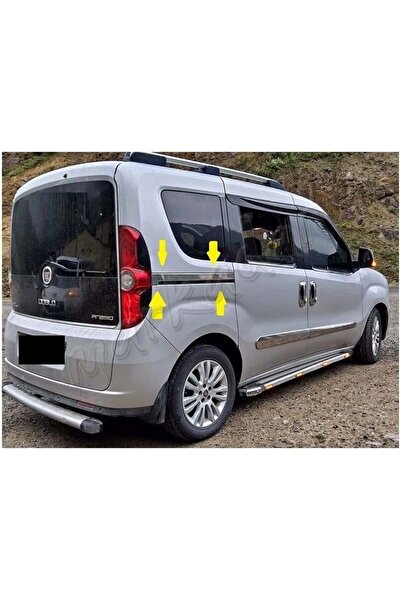 DB Chrome Fiat Doblo Sürgülü Kapı Çıta Nikelajı 2010-2023 2 Parça P.çelik