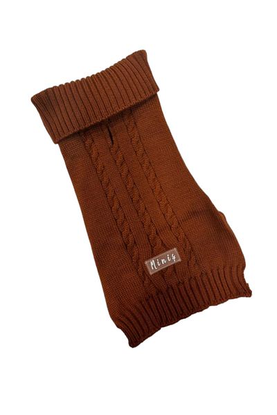 MİNİŞ PET BUTİK Mini Tile Hair Braided Small Dog Sweater