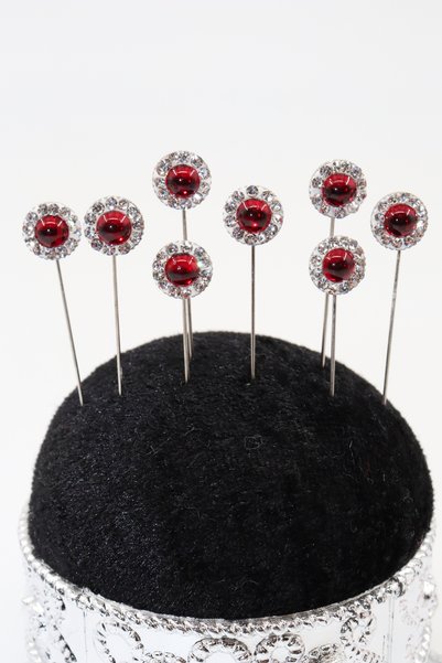 NUMETAL 8-Piece Crystal Rhinestone Scarf and Shawl Pin - Turban and Hijab Pin