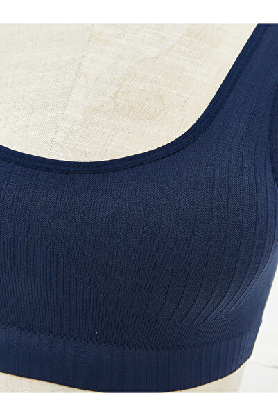 LC Waikiki Navy Blue Seamless Sports Bra Without Underwire and Padding