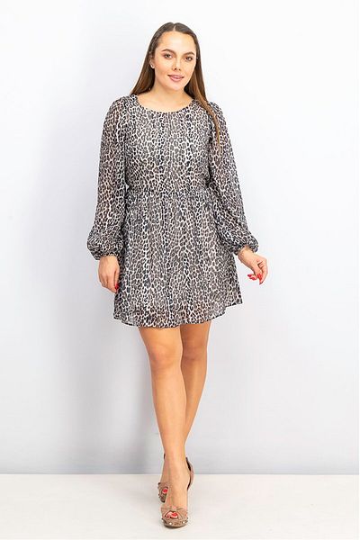 Miss Selfridge Women Leopard Print Mini Dress, Brown And Black