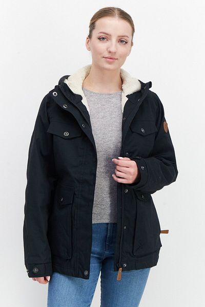 Trespass Women Solid Fleece Puffer Jacket, Black