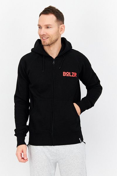 BOLZR Men Sportswear Fit Long Sleeves Training Sweatshirts, Black