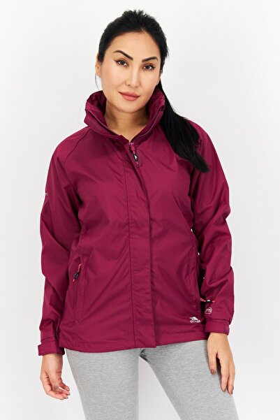 Trespass سترة واقية من الرياح بشعار العلامة التجارية للنساء، أرجواني