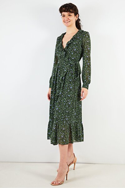 green emerald velvet dress Michael Kors Green Pleated Dress sz 14 l Michael's Luxury Consignment   Michael's Consignment NYC