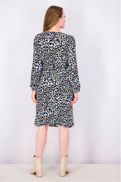 Tchibo Women Printed Wrap Dress, Black